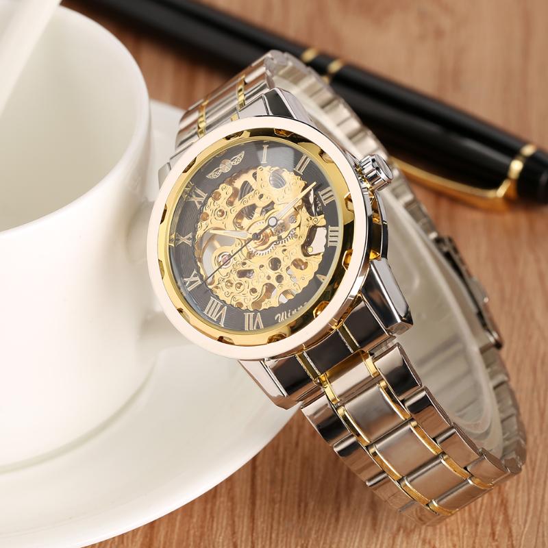 Wristwatches YISUYA Luxury Men Roman Digital Dial Mechanical Watch Elegant Stainless Steel Fashion Stylish Skeleton Mechanic, W152512
Wristwatches YISUYA Luxury Men Roman Digital Dial Mechanical Watch Elegant Stainless Steel Fashion Stylish Skeleton Mechanic, W152512