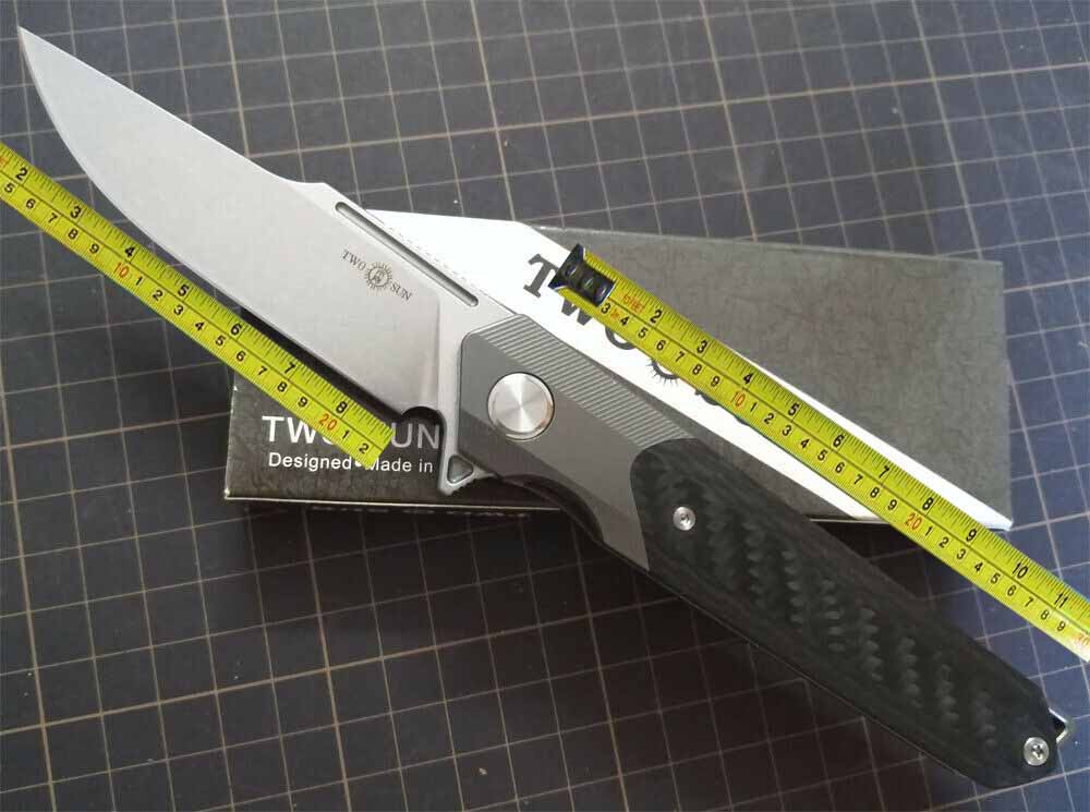 TwoSun Outdoor Carbon Fiber Titanium Flipper Fast Open Folding Knife TS290-StoneWash
TwoSun Outdoor Carbon Fiber Titanium Flipper Fast Open Folding Knife TS290-StoneWash
