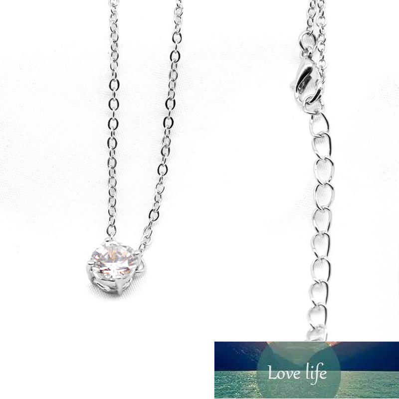 Elegant Charming Gold Chain Necklaces Women Jewelry Ladies Wedding Party Gifts Simple Geometric Crystal Zircon Ckoker Necklace