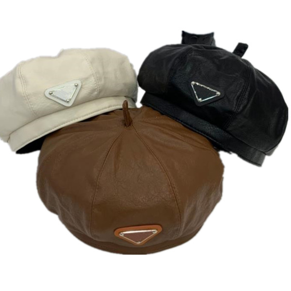 Designer Leather Beret Womens Letter 2021 Autumn Winter New Luxury Triangle Metal Hat Berets Caps Lady Outdoor Travel Warm Windproof Vacatio, Blue;gray
Designer Leather Beret Womens Letter 2021 Autumn Winter New Luxury Triangle Metal Hat Berets Caps Lady Outdoor Travel Warm Windproof Vacatio, Blue;gray