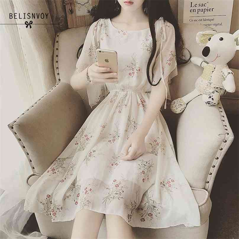 Korean Chic Summer Women Floral Dress O Neck Apricot Blue Flowers Print Elastic-Waisted Short Sleeve Chiffon Elegant 210520, As the photo
Korean Chic Summer Women Floral Dress O Neck Apricot Blue Flowers Print Elastic-Waisted Short Sleeve Chiffon Elegant 210520, As the photo