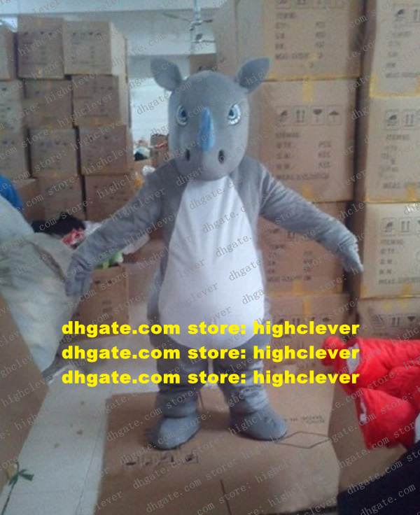 Cool Grey Rhino Mascot Costume Mascotte Rhinoceros Adult With Small Blue Horns Big Blues Eyes Outfit Suit No.1973 Free Ship, As in photos
Cool Grey Rhino Mascot Costume Mascotte Rhinoceros Adult With Small Blue Horns Big Blues Eyes Outfit Suit No.1973 Free Ship, As in photos