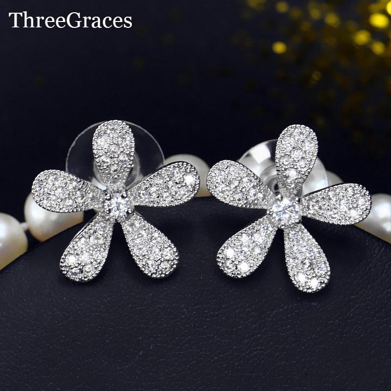 Stud ThreeGraces Korean Silver Color Flower Pave Green Red Blue Austrian Crystal Earrings For Women Fashion Jewelry ER107, Golden;silver
Stud ThreeGraces Korean Silver Color Flower Pave Green Red Blue Austrian Crystal Earrings For Women Fashion Jewelry ER107, Golden;silver