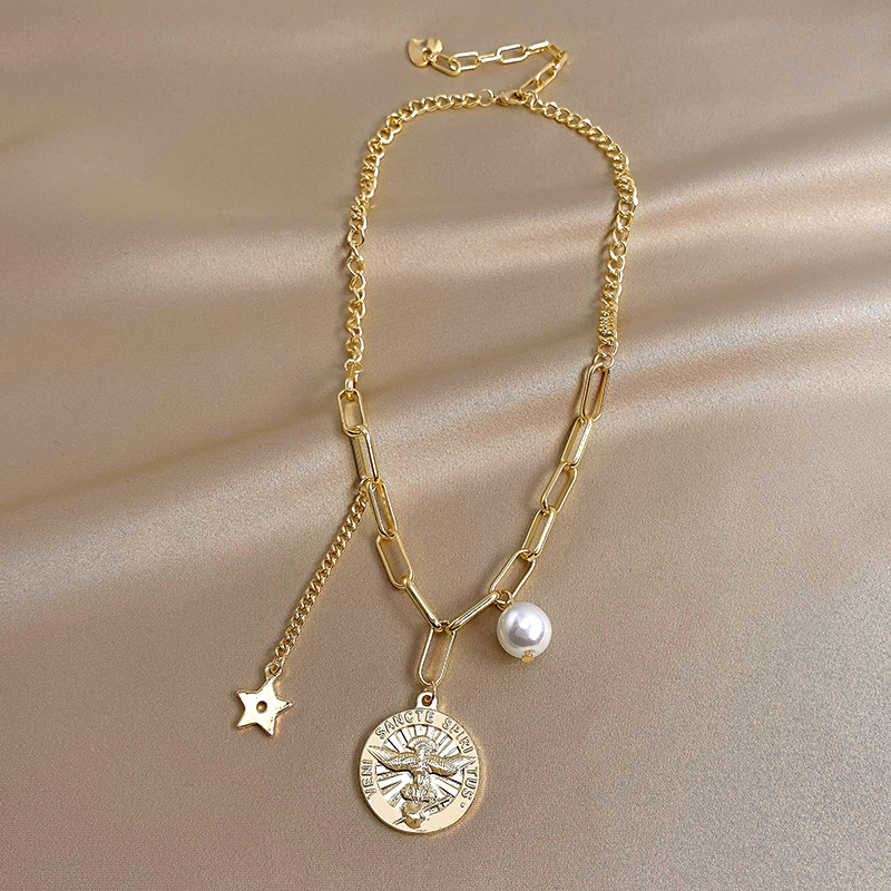 Xianlan681 Pentagram Zhenzhuyuan Brand Chain Necklace Female Ins Tide Cold Wind Clavicle Light Luxury Small Temperament Sweater Ch, Silver
Xianlan681 Pentagram Zhenzhuyuan Brand Chain Necklace Female Ins Tide Cold Wind Clavicle Light Luxury Small Temperament Sweater Ch, Silver
