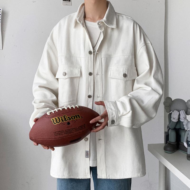 Spring Korean Couple Oversized Cargo Jacket Kpop Fashion Hip Hop Lapel Coat Loose Plus Size Harajuku Tops Men Clothing Men's Jackets