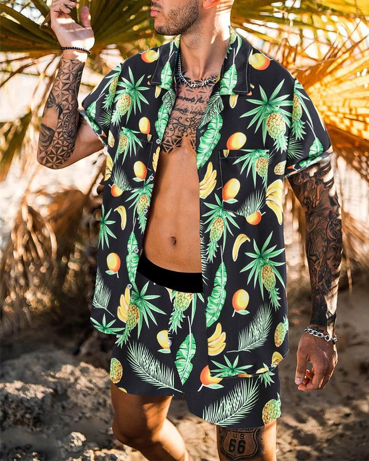 Dihope Fashion Hawaiian Print Short Sleeve Shirt Set Men Beach Coconut Shorts Men' Daily Two-piece -3XL Casual Shirts
Dihope Fashion Hawaiian Print Short Sleeve Shirt Set Men Beach Coconut Shorts Men' Daily Two-piece -3XL Casual Shirts