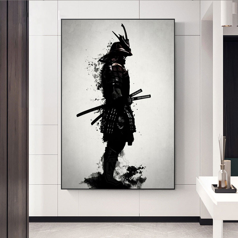 Japanese Samurai Canvas Painting Modern Wall Art Pictures Abstract For Living Room Home Decoration Posters And Prints