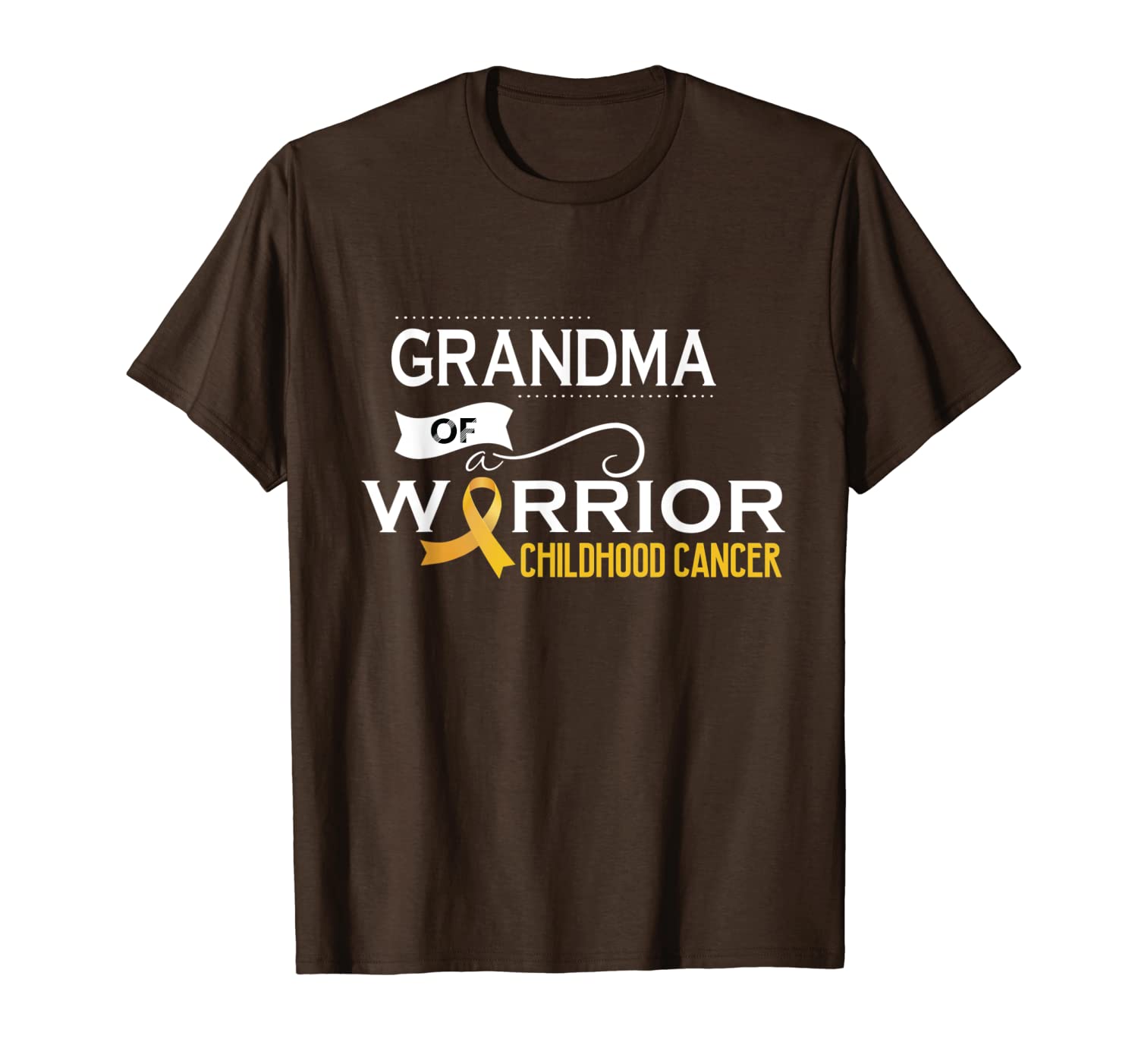 childhood cancer awareness grandma of a warrior t-shirt, White;black