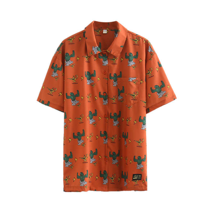 Chiffon Cartoon Print Graphic Shirts Single Breasted Casual Pocket Blouse Women Summer Preppy Style Short Sleeve Ladies Top 210526, Brown
Chiffon Cartoon Print Graphic Shirts Single Breasted Casual Pocket Blouse Women Summer Preppy Style Short Sleeve Ladies Top 210526, Brown