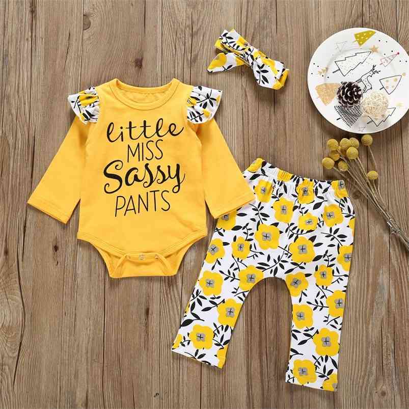 Autumn born Infant Rompers Baby Girl Clothes Long Sleeve Letter Romper Floral Pants Cute Hats Girls Three Piece Set 210629, Yellow
Autumn born Infant Rompers Baby Girl Clothes Long Sleeve Letter Romper Floral Pants Cute Hats Girls Three Piece Set 210629, Yellow