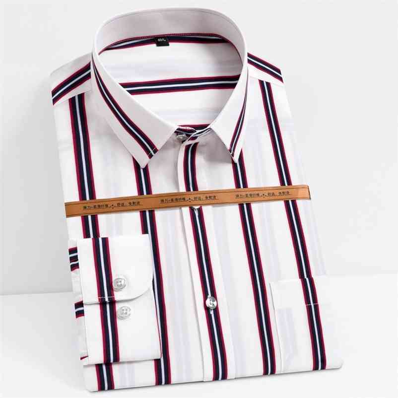 Men's Fashion Long Sleeve Silky Fabric Striped Shirts Single Patch Pocket Work Casual Standard-fit Easy Care Classic Dress Shirt 210708, 280-26
Men's Fashion Long Sleeve Silky Fabric Striped Shirts Single Patch Pocket Work Casual Standard-fit Easy Care Classic Dress Shirt 210708, 280-26