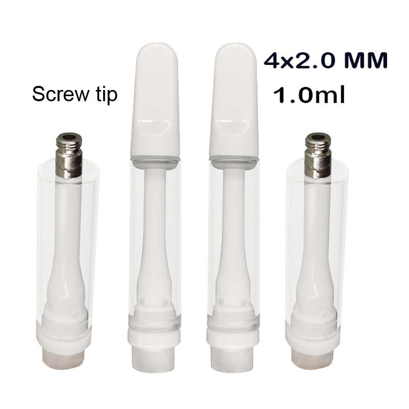 Large Oil Hole Full Ceramic Vape Cartridges 1ml Thick Oil 510 Carts Empty D8 Atomizers Screw Tip Glass Tank Smooth Hit Disposable Vapes Pens Vaporizer No Clogging
Large Oil Hole Full Ceramic Vape Cartridges 1ml Thick Oil 510 Carts Empty D8 Atomizers Screw Tip Glass Tank Smooth Hit Disposable Vapes Pens Vaporizer No Clogging