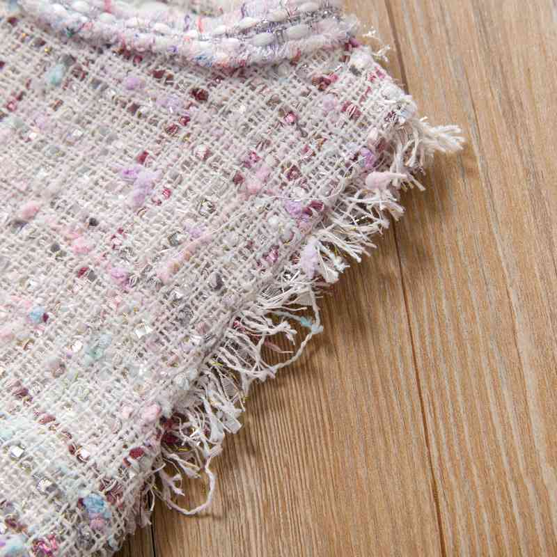 Autumn Baby Girls Clothes Elegant Princess Custumes Solid Jacket + Dress Bag Kids Clothing Toddler Outfits 210508