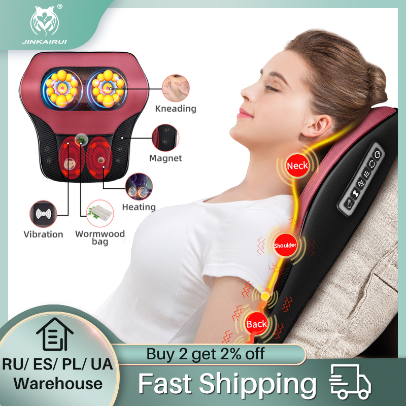 Jinkairui Shoulder Cervical Electric Massage Pillow Double Vibration Neck Waist Back Multi-functional Lumbar Cushion Best Gift
Jinkairui Shoulder Cervical Electric Massage Pillow Double Vibration Neck Waist Back Multi-functional Lumbar Cushion Best Gift