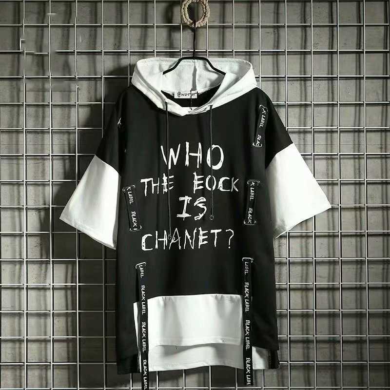 2020 Summer Hooded Men's Punk Style Harajuku Ribbon Half sleeve Male Casual Hip Hop Sweatshirts Streetwear Mens Hoodies, Black
2020 Summer Hooded Men's Punk Style Harajuku Ribbon Half sleeve Male Casual Hip Hop Sweatshirts Streetwear Mens Hoodies, Black