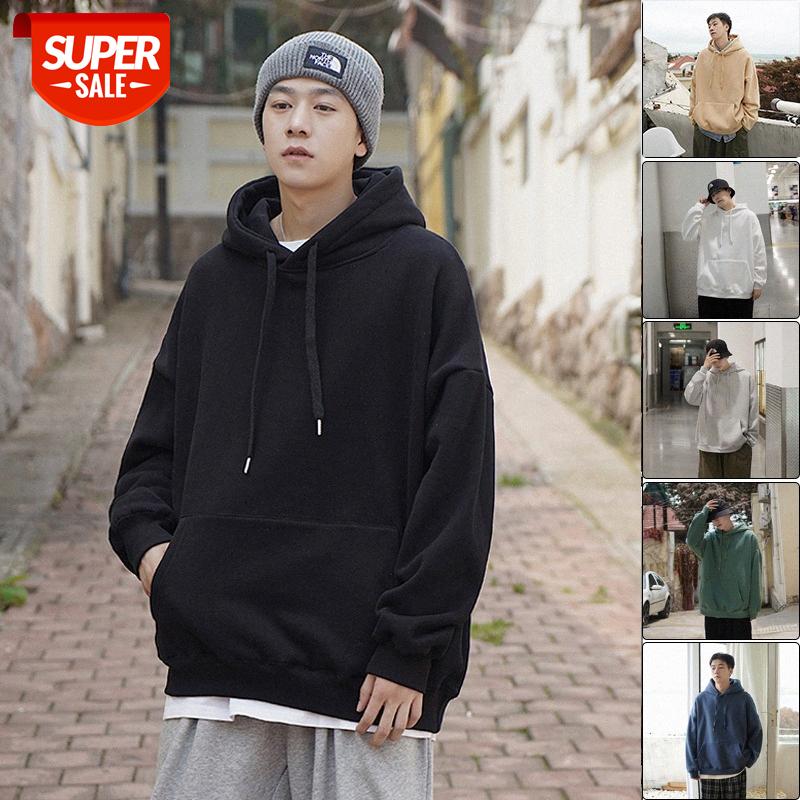 INTFEDAY basic solid color hooded sweater for men and women bf loose clean thick velvet hoodie #Un5t, Black
INTFEDAY basic solid color hooded sweater for men and women bf loose clean thick velvet hoodie #Un5t, Black