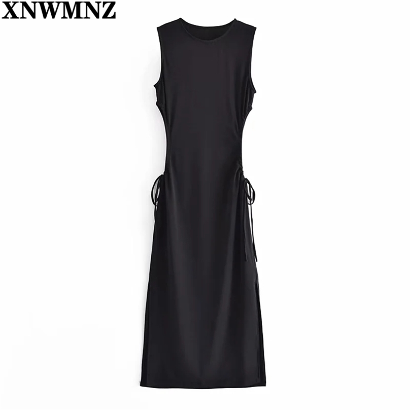 Women Elegant Sleeveless Hollow Out midi Knitted Dress summer Waist Lace Up Hem Slit Sexy Female Dresses Vestidos Mujer 210520, Black
Women Elegant Sleeveless Hollow Out midi Knitted Dress summer Waist Lace Up Hem Slit Sexy Female Dresses Vestidos Mujer 210520, Black
