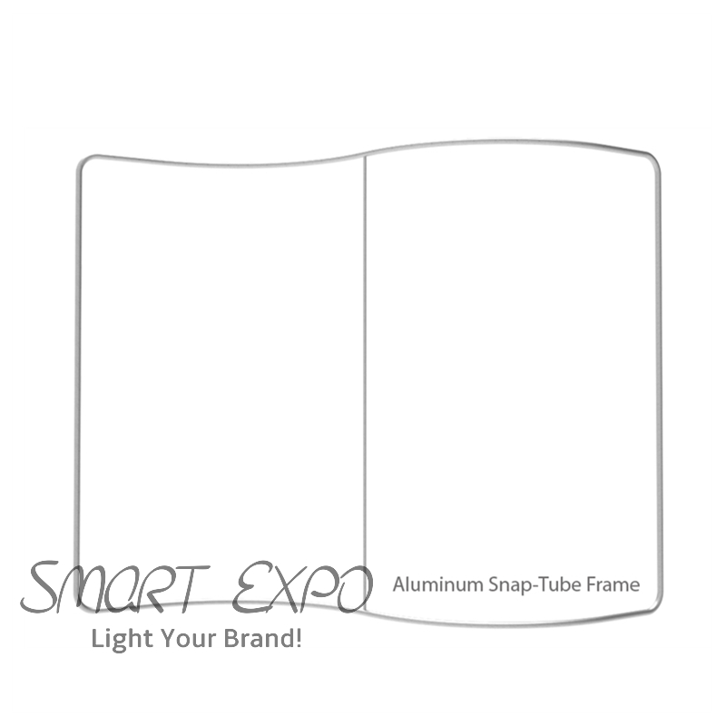 10ft S Shaped Line Hot-Selling Exhibition Booth Advertising Display with Thick Aluminum Tube Tension Fabric Printed Graphic Portable Carry Bag