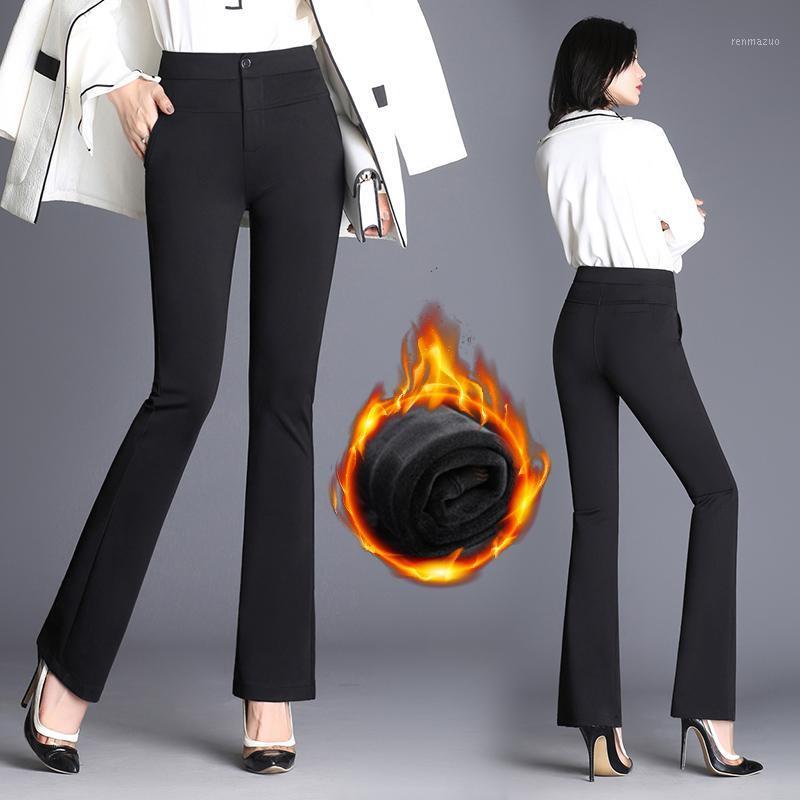 Women's Pants & Capris Winter Micro-flared Women Plus Velvet High Waist Was Thin And Drooping Wide Leg Trousers, Black;white
Women's Pants & Capris Winter Micro-flared Women Plus Velvet High Waist Was Thin And Drooping Wide Leg Trousers, Black;white