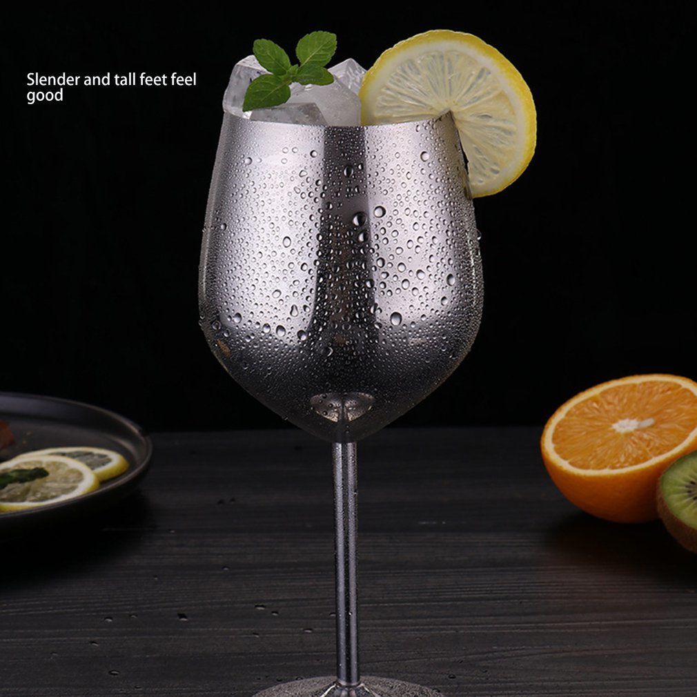 500Ml Rvs Red Wine Cups Silver Rose Gold Red Wine Glass Sap Drink Champagne Goblet Party Bar Kitchen Tools