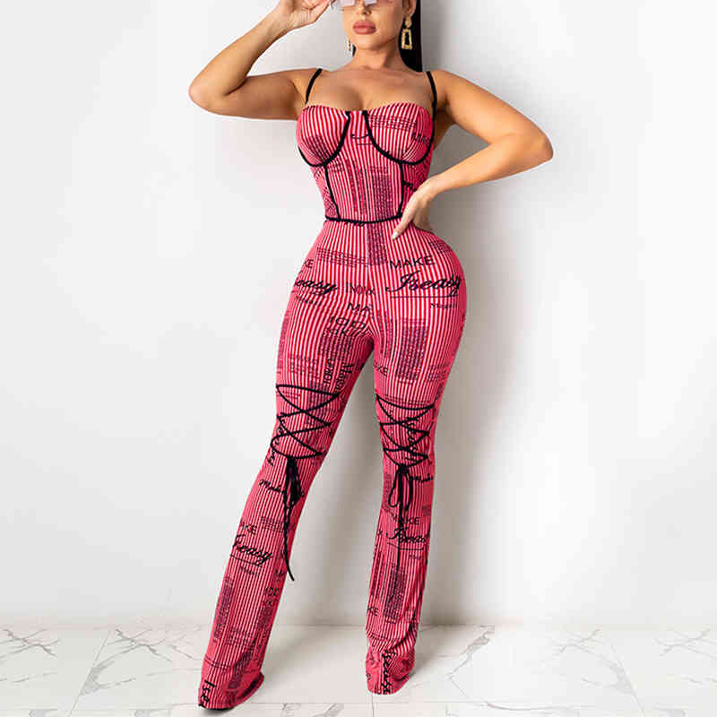 Casual Women Jumpsuits Spaghetti Strap Top Long Pants Sports Jumpsuit Patchwork Stripe Romper Bodysuits Ladies Outdoor Wear 210521, Rose red
Casual Women Jumpsuits Spaghetti Strap Top Long Pants Sports Jumpsuit Patchwork Stripe Romper Bodysuits Ladies Outdoor Wear 210521, Rose red