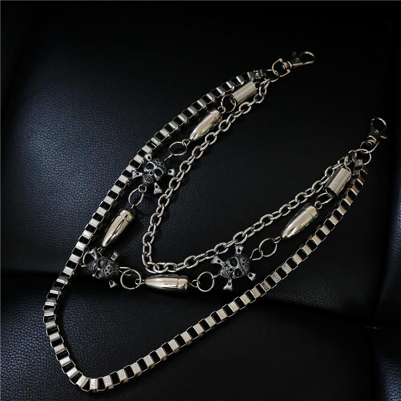Keychains Biker Wallet Belt Keychain Rock Skull Motorcyle Hiphop Multilayer Male Pants Chain Men Jeans Punk Silver Metal Waist Chains
Keychains Biker Wallet Belt Keychain Rock Skull Motorcyle Hiphop Multilayer Male Pants Chain Men Jeans Punk Silver Metal Waist Chains