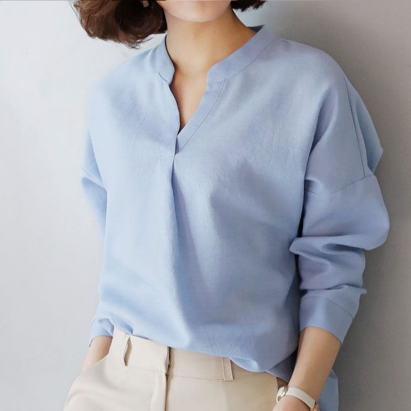 Autumn Solid Chiffon Women Shirts Office Lady Elegant Pullover Blouse Long Sleeve Plus Size Female Clothing 12379 210508