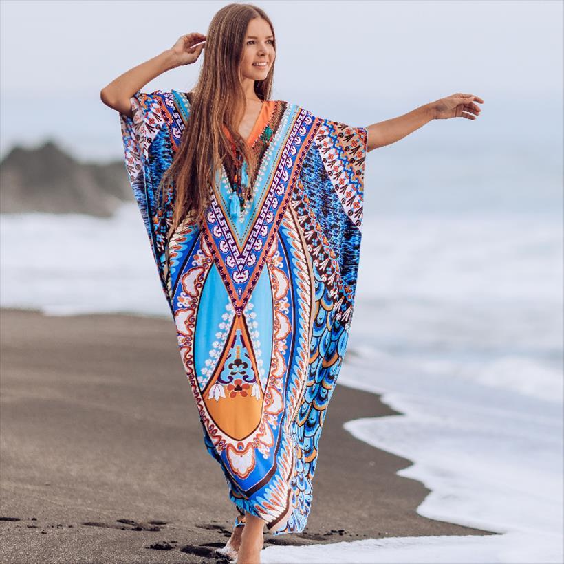 bohemian printed summer holiday womens cami dress blue tunic beach wear kaftan v neck bats sleeve maxi robe q956, White
bohemian printed summer holiday womens cami dress blue tunic beach wear kaftan v neck bats sleeve maxi robe q956, White