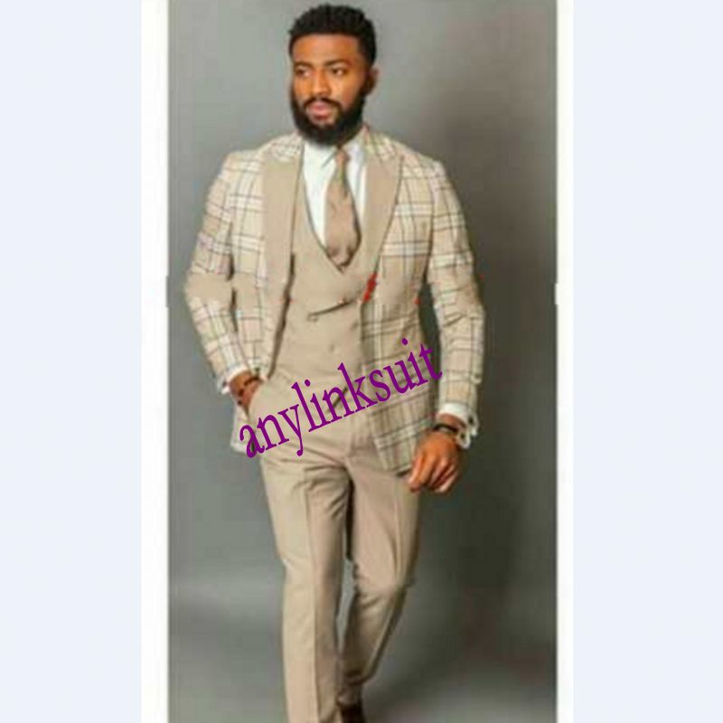 Fashion One Button Plaid Groom Tuxedos Peak Lapel Wedding/Prom/Dinner Groomsmen Men Suits Blazer (Jacket+Pants+Vest+Tie) W1443, Same as image
Fashion One Button Plaid Groom Tuxedos Peak Lapel Wedding/Prom/Dinner Groomsmen Men Suits Blazer (Jacket+Pants+Vest+Tie) W1443, Same as image