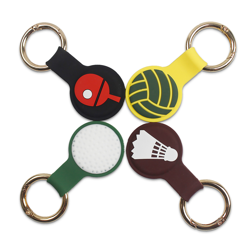 Fashion Key Chain Rings Silicone Protective Cases for Airtag Anti-lost Tracking Device Finder Tracker Locator Bags Diy Pet Dog Collar Tag Football Bas