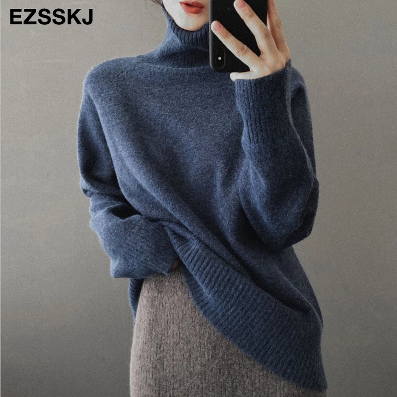casual thick big autumn winter high-neck oversize sweater pullover women warm chic female loose cashmere basic wool sweaters, Black
casual thick big autumn winter high-neck oversize sweater pullover women warm chic female loose cashmere basic wool sweaters, Black