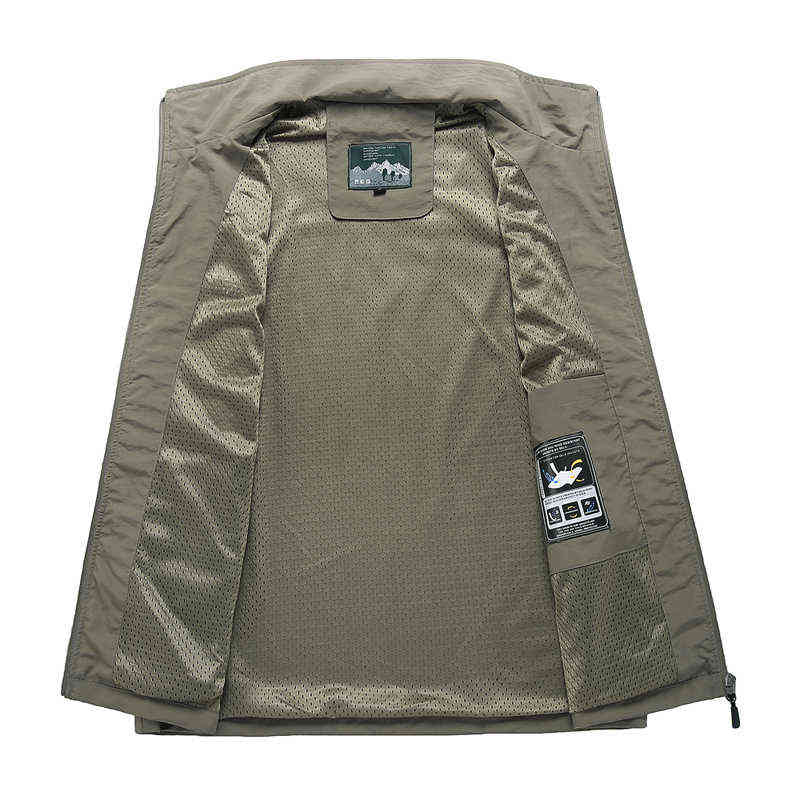 Men's Vests Autumn Mens Sleeveless Vest Spring Summer Casual Travels Vest Outdoors Thin Big Size Vest Waistcoat Men Clothes 211111