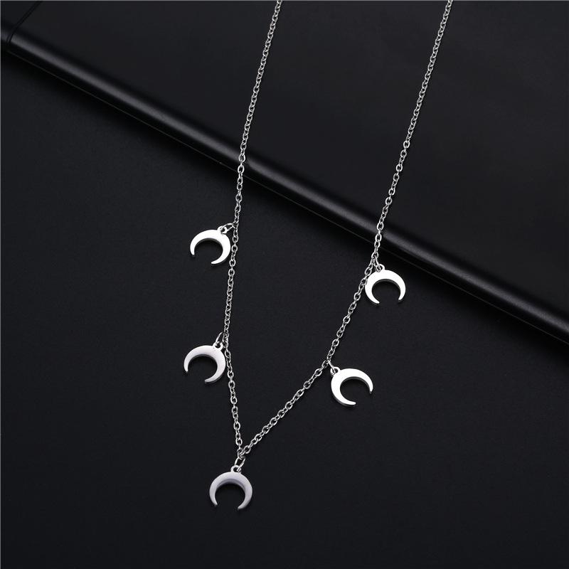 Pendant Necklaces Cute Moon For Women Stainless Steel Silver Color Crescent Chain Choker Necklace Simple Jewelry Bijoux Collares
Pendant Necklaces Cute Moon For Women Stainless Steel Silver Color Crescent Chain Choker Necklace Simple Jewelry Bijoux Collares