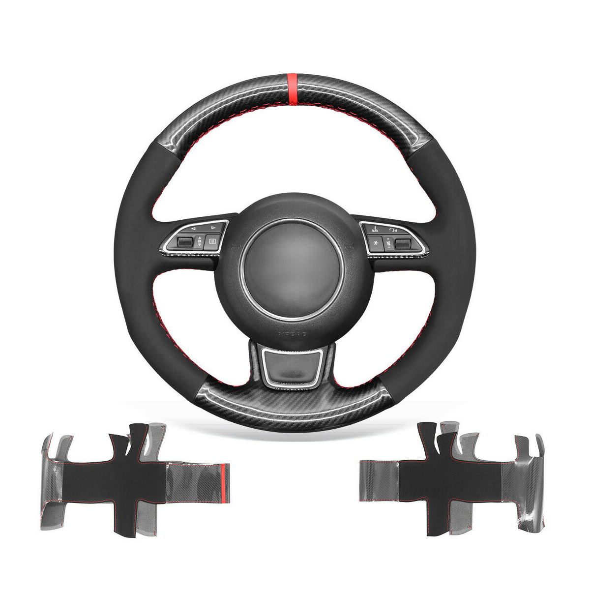 Car Steering Wheel Cover Warp for Audi A3 A4 A5 A6 A7 2012-2018 Allroad RS 7 S6 S7 S8 Non-slip Durable Black Suede PU Carbon Fiber
Car Steering Wheel Cover Warp for Audi A3 A4 A5 A6 A7 2012-2018 Allroad RS 7 S6 S7 S8 Non-slip Durable Black Suede PU Carbon Fiber