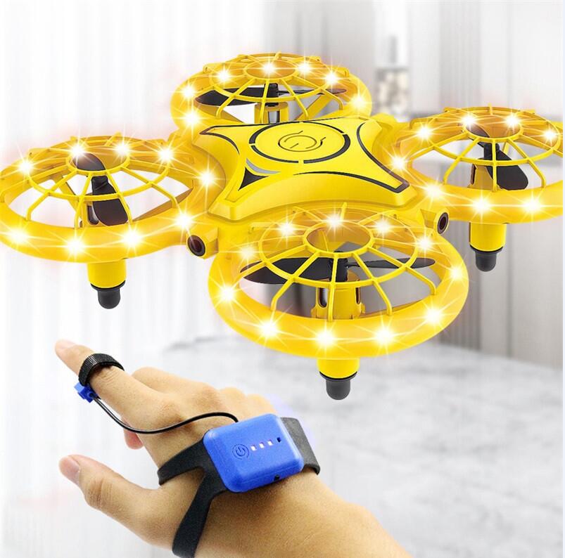 Four-Axis Induction Drone Simulators Smart Watch Remote Sensing Gesture Control Aircraft Somato sensory Noctilucent Interaction RC Toys SY01 1pc, Blue
Four-Axis Induction Drone Simulators Smart Watch Remote Sensing Gesture Control Aircraft Somato sensory Noctilucent Interaction RC Toys SY01 1pc, Blue