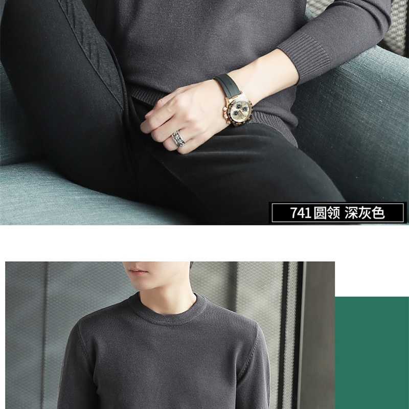 Personalized men sweater regular long sleeve round neck customize advertising sweater A518 deep green grey red 211112