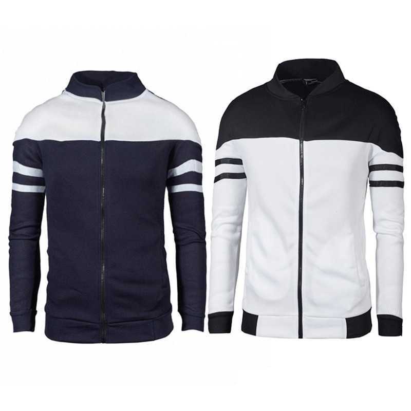 autumn and winter jacket color matching casual Plush men's slim collar cardigan Baseball Jacket, White
autumn and winter jacket color matching casual Plush men's slim collar cardigan Baseball Jacket, White