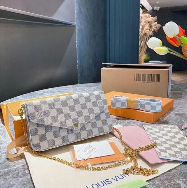 NewestLVLOUISVITTON VUTTON woman Bags Fashion women Shoulder bags High quality Chain bags Size 21/11/2 cm Model 61276 with box dust bag
NewestLVLOUISVITTON VUTTON woman Bags Fashion women Shoulder bags High quality Chain bags Size 21/11/2 cm Model 61276 with box dust bag
