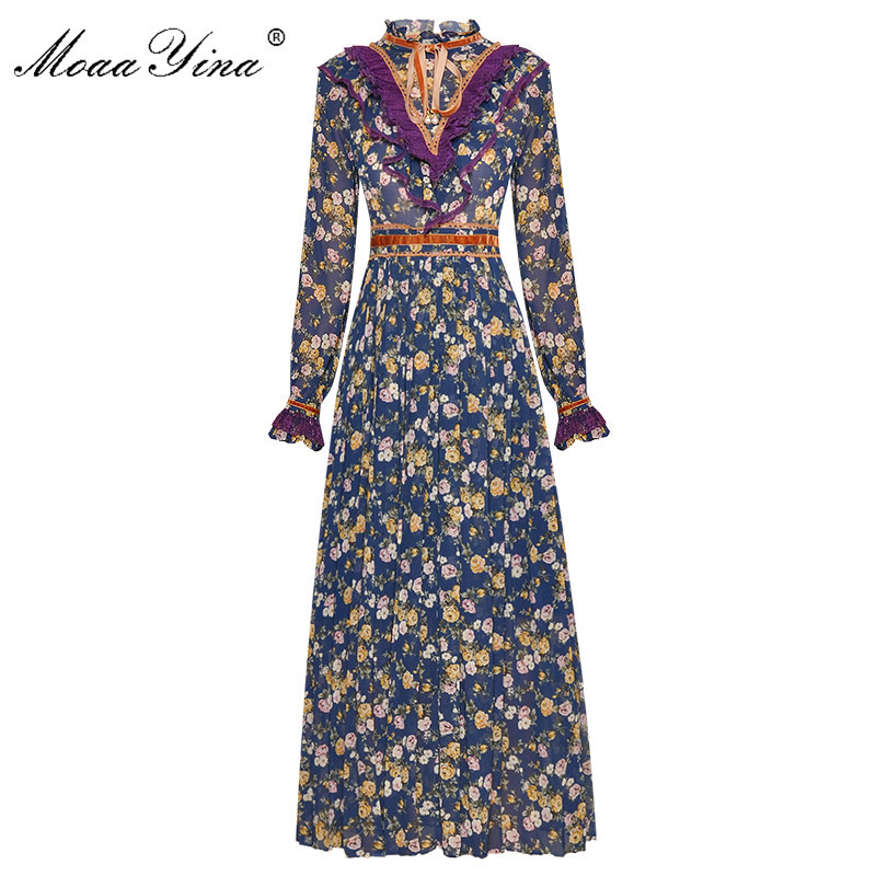 Fashion Runway dress Spring Summer Women's Dress Long sleeve Ruffles Floral-Print Vacation Elegant Pleated Dresses 210524, Khaki
Fashion Runway dress Spring Summer Women's Dress Long sleeve Ruffles Floral-Print Vacation Elegant Pleated Dresses 210524, Khaki