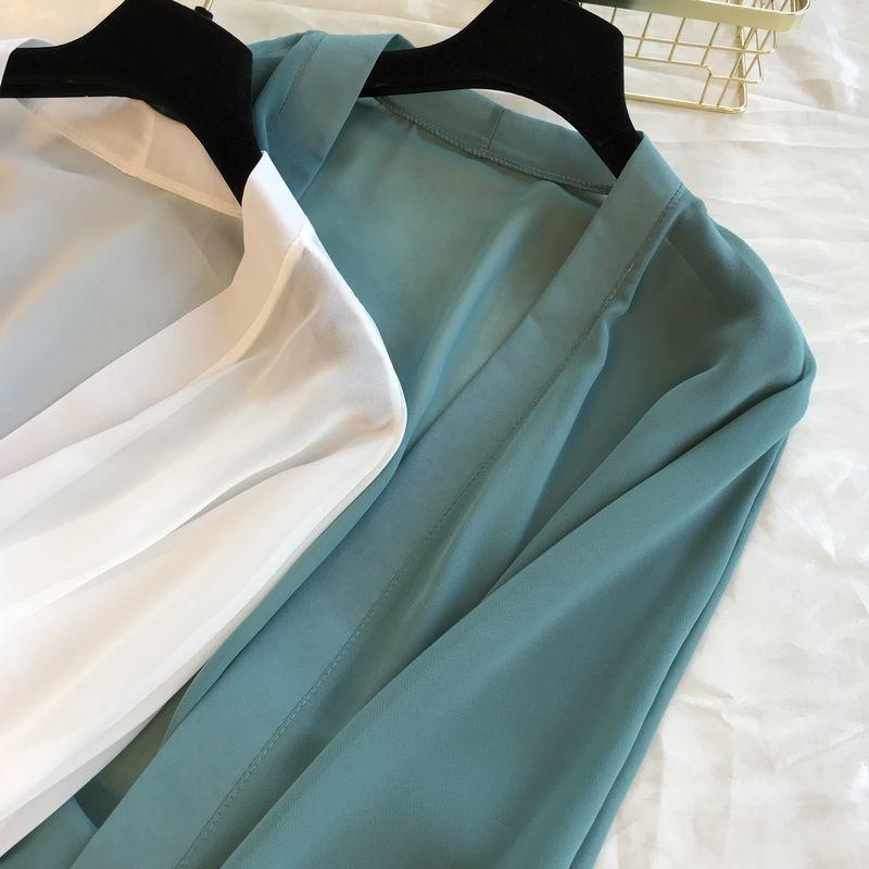 Lantern Sleeve Long Blouses Kimono Cardigan Holiday Beach Outwear Women Summer Tops Plus Size Korean Clothes Shirts 210519