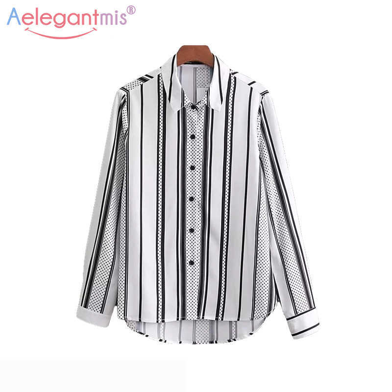 Aelegantmis Fashion Summer Office Lady Loose Striped Blouse Women Black White Long Sleeve Blouses Ladies Casual Shirts Tops 210607, As shown
Aelegantmis Fashion Summer Office Lady Loose Striped Blouse Women Black White Long Sleeve Blouses Ladies Casual Shirts Tops 210607, As shown