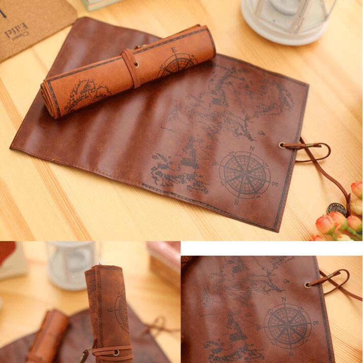 Pencil Bags Retro Treasure Map Pen Bag Antique Nautical Pencil Case Big Capacity Pencil Bag Soft Leather Boxes Women Men Kids Bag
Pencil Bags Retro Treasure Map Pen Bag Antique Nautical Pencil Case Big Capacity Pencil Bag Soft Leather Boxes Women Men Kids Bag