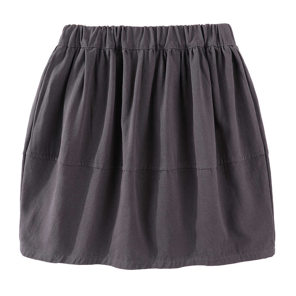 Mudkingdom Girls Skirts Plain Twill Skirt for School Girl Solid Fashion Children Clothing 2 to 7 Years Kids Clothes 210615