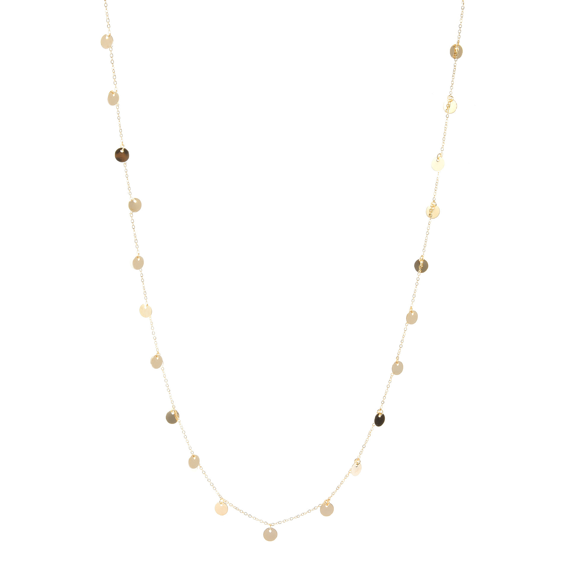 Jewelry Simple Double Sequin Necklace Women's Long Necklace