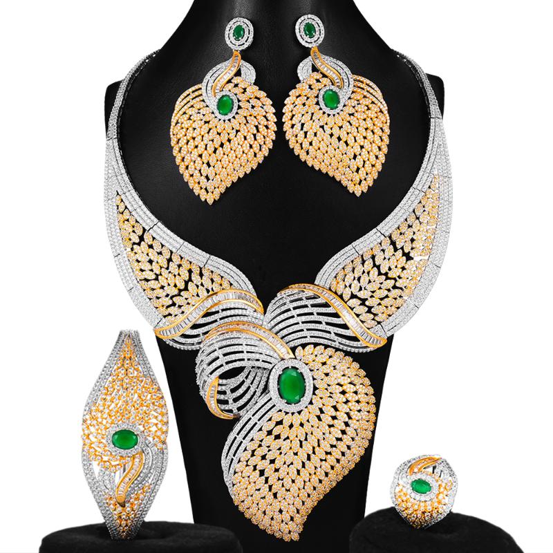 Earrings & Necklace GODKI Big Fashion Luxury 4PCS Bold Bowknot Nigerian Jewelry Sets For Women Wedding Zircon African Bridal Set 2021, Silver
Earrings & Necklace GODKI Big Fashion Luxury 4PCS Bold Bowknot Nigerian Jewelry Sets For Women Wedding Zircon African Bridal Set 2021, Silver