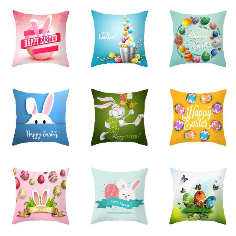 Happy Easter Cushion Cover Decoration Pillowcase Egg Polyester Throw Pillow Case Kerstmis Navidad Cushion/Decorative
Happy Easter Cushion Cover Decoration Pillowcase Egg Polyester Throw Pillow Case Kerstmis Navidad Cushion/Decorative