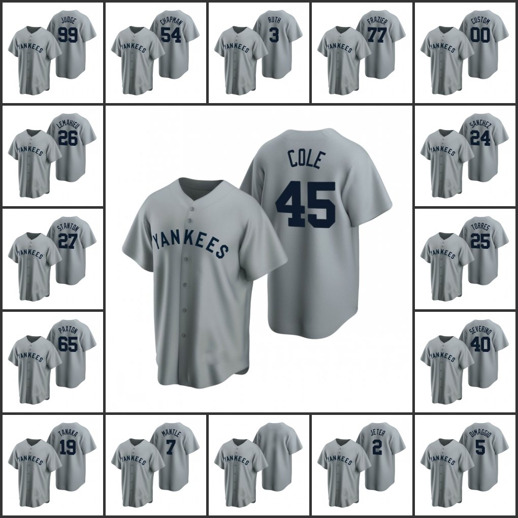 New YorkYankees Men Women Youth #45 Gerrit Cole 99 Aaron Judge 2 Derek Jeter 3 Babe Ruth Custom Gray Cooperstown Collection Road Jersey
New YorkYankees Men Women Youth #45 Gerrit Cole 99 Aaron Judge 2 Derek Jeter 3 Babe Ruth Custom Gray Cooperstown Collection Road Jersey