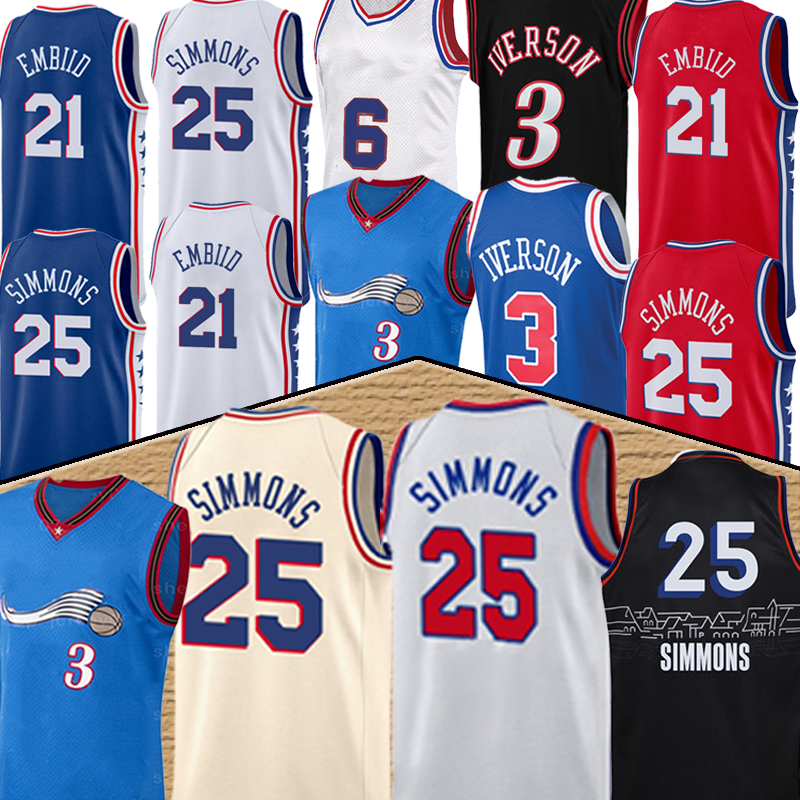 Allen 3 Iverson Joel 21 Embiid Men's Basketball Jerseys Retro Jerseys Ben 25 Simmons 2021 New basketball Jersey Camisetas de baloncesto, Black;yellow
Allen 3 Iverson Joel 21 Embiid Men's Basketball Jerseys Retro Jerseys Ben 25 Simmons 2021 New basketball Jersey Camisetas de baloncesto, Black;yellow