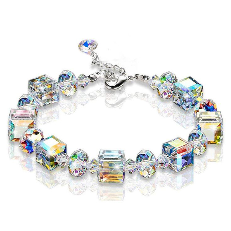 2022 Chain Bracelets for Women Girls Exquisite Aurora Square Geometric Polygon Bead Crystal Jewelry Yoga Braclet Christmas Gifts, Black
2022 Chain Bracelets for Women Girls Exquisite Aurora Square Geometric Polygon Bead Crystal Jewelry Yoga Braclet Christmas Gifts, Black