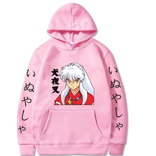 Uniex Anime InuYasha Hoodie Long Sleeve Harajuku Streetwear Hip Hop Y0809